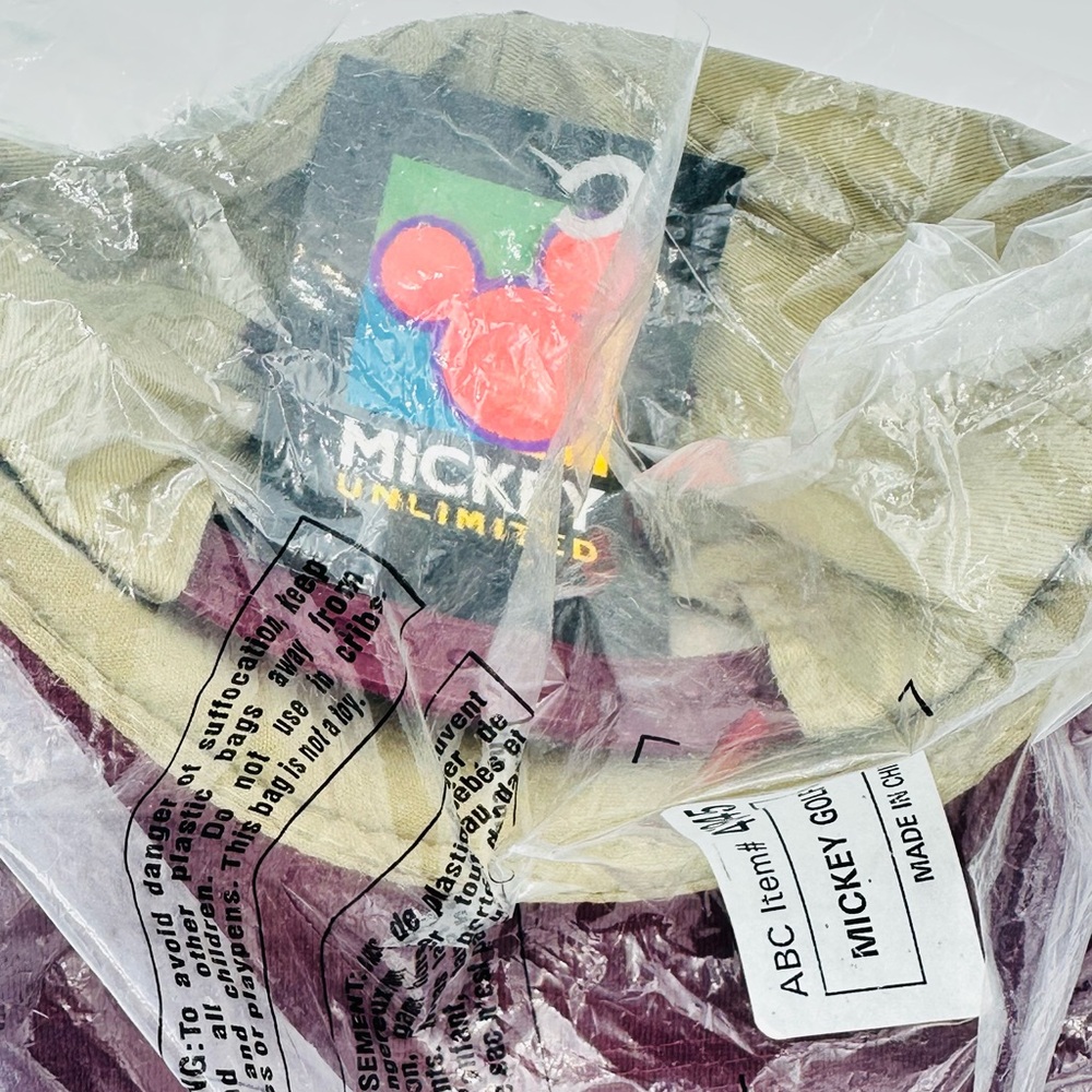 New Mickey Mouse Golf Pro Cap Hat NWT in Plastic Sealed - Picture 3 of 7